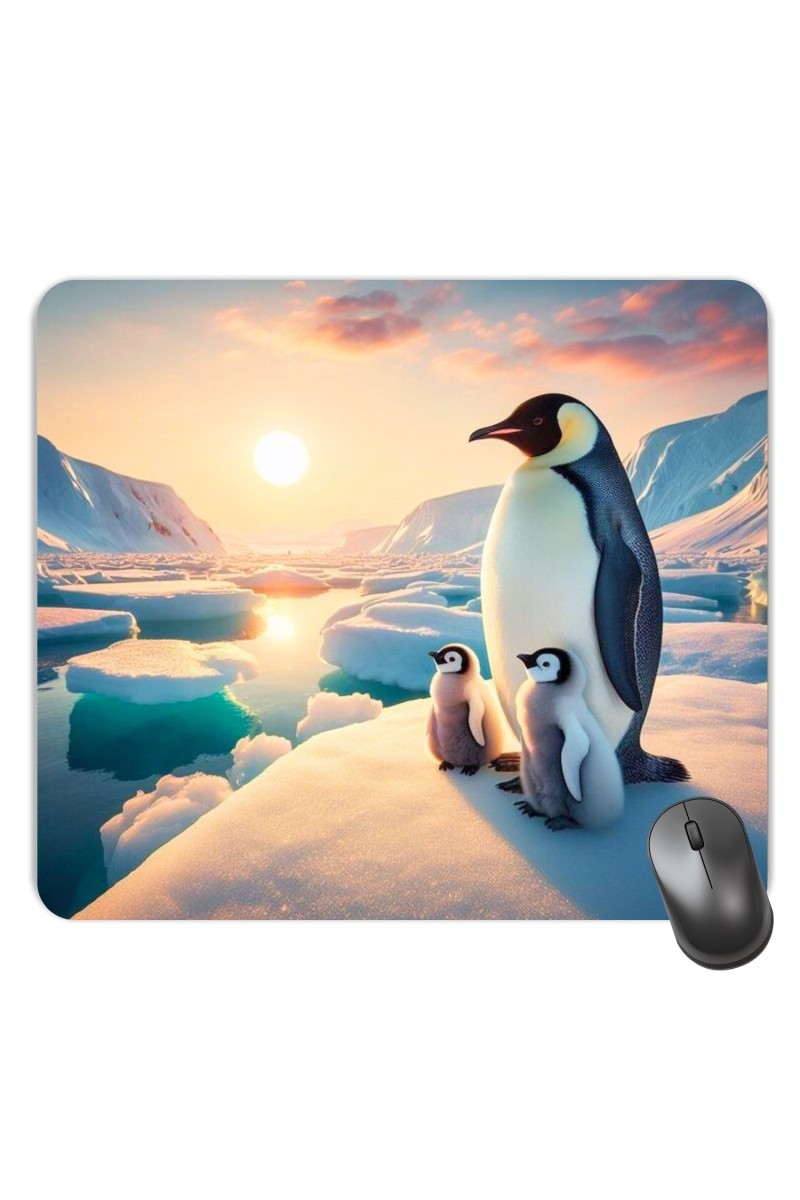 Customized Cute Penguin Picture Sublimation Mouse Pad | 8 X 7.5 Inch | Smooth Cloth Surface | Non-Slip Rubber Base | Personalized Mousepad for Laptop & Desktop (F17344)