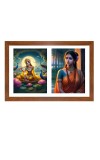 Radha and sita Photo Frame - 13x17Inches - Spiritual Artwork for Home Decor, Puja Room and Office Decoration