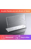 HiTechMart Acrylic Stand Holder for QR Code, Photos, Sign Display – Waterproof & Easy to Wipe, Clear Double-Sided Tabletop Frame for Office, Restaurant, Event,Home Use (4x6) (2)