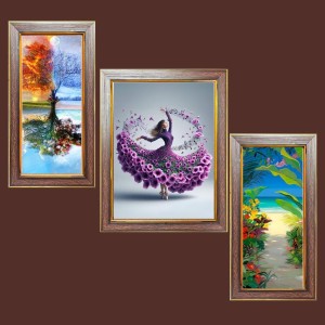 3-Pack Stunning painting Photo Frames - 2 Pieces 12x19 Inch & 1 Piece 16x19 Inch - Rustic Wall Art for Home & Office Decor - Botanical Wall Hanging for Living Room, Bedroom, or Workspace 3-Pack Stunning painting Photo Frames - 2 Pieces 12x19 Inch & 1 Piece 16x19 Inch - Rustic Wall Art for Home & Office Decor - Botanical Wall Hanging for Living Room, Bedroom, or Workspace