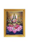 Goddess saraswati Photo Frame - 14x18 Inches, Brown Wooden Frame for Home, Office & Temple Decoration
