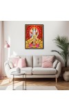 Lakshmi & Ganesh Laminated Photo - 13x15 Inches, Divine Blessings for Home & Office and Temple Decoration
