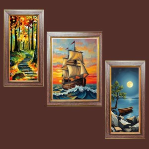 3-Pack Sailing into Serenity painting Photo Frames - 2 Pieces 6x13 Inch & 1 Piece 10x13 Inch - Rustic Wall Art for Home & Office Decor - Botanical Wall Hanging for Living Room, Bedroom, or Works 3-Pack Sailing into Serenity painting Photo Frames - 2 Pieces 6x13 Inch & 1 Piece 10x13 Inch - Rustic Wall Art for Home & Office Decor - Botanical Wall Hanging for Living Room, Bedroom, or Works