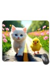 Customized Cute Cats Picture Sublimation Mouse Pad | 8 X 7.5 Inch | Smooth Cloth Surface | Non-Slip Rubber Base | Personalized Mousepad for Laptop & Desktop (F17461)