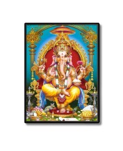 Lord Ganesh Laminated Photo - 11x13 Inches, Divine Blessings for Home & Office and Temple Decoration