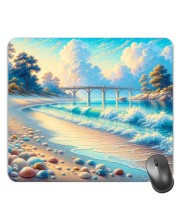 Customized Beautiful Sea Picture Sublimation Mouse Pad | 8 X 7.5 Inch | Smooth Cloth Surface | Non-Slip Rubber Base | Personalized Mousepad for Laptop & Desktop (F17094)