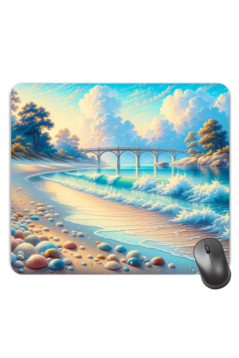 Customized Beautiful Sea Picture Sublimation Mouse Pad | 8 X 7.5 Inch | Smooth Cloth Surface | Non-Slip Rubber Base | Personalized Mousepad for Laptop & Desktop (F17094)