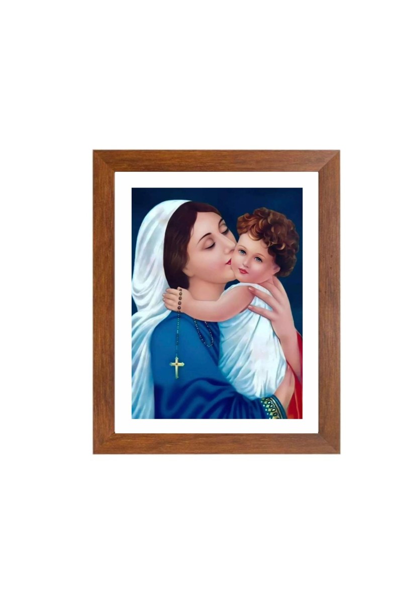 Mother Mary and Baby Jesus Colored Photograph |Divine Wall Art | Print |Devotional wall art