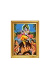 Bal Krishna Dancing On Kaliya Naag Photo Frame - 12x16 Inches, Brown Wooden Frame for Home, Office & Temple Decoration
