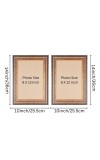 Elegant Vintage Style Wooden Photo st of 2 Frame for Wall & Table Décor – Antique Brown & Gold Finish | Suitable for Painting, Certificate, Photo, or Art Display (2, Medium)