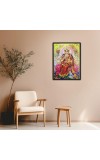 Maa Lakshmi Laminated Photo - 13x15 Inches, Divine Blessings for Home & Office and Temple Decoration