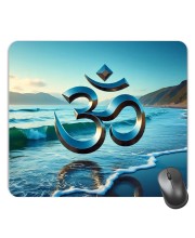 Customized Om Symbol Picture Sublimation Mouse Pad | 8 X 7.5 Inch | Smooth Cloth Surface | Non-Slip Rubber Base | Personalized Mousepad for Laptop & Desktop (F17036)
