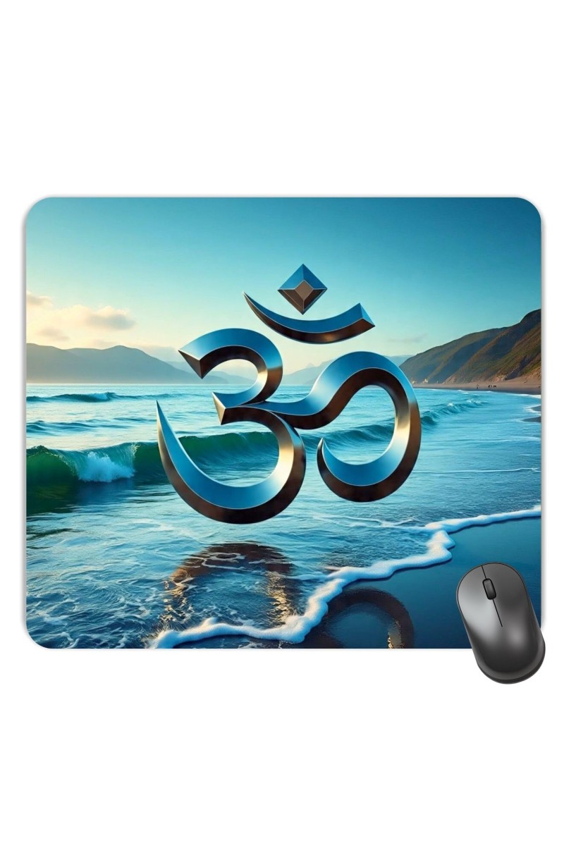 Customized Om Symbol Picture Sublimation Mouse Pad | 8 X 7.5 Inch | Smooth Cloth Surface | Non-Slip Rubber Base | Personalized Mousepad for Laptop & Desktop (F17036)