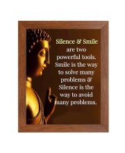 Buddha & Famous Quote Brown Frame, 10x14InchesInspirational Wall Art for Office, Home DecorIdeal Spiritual Gift