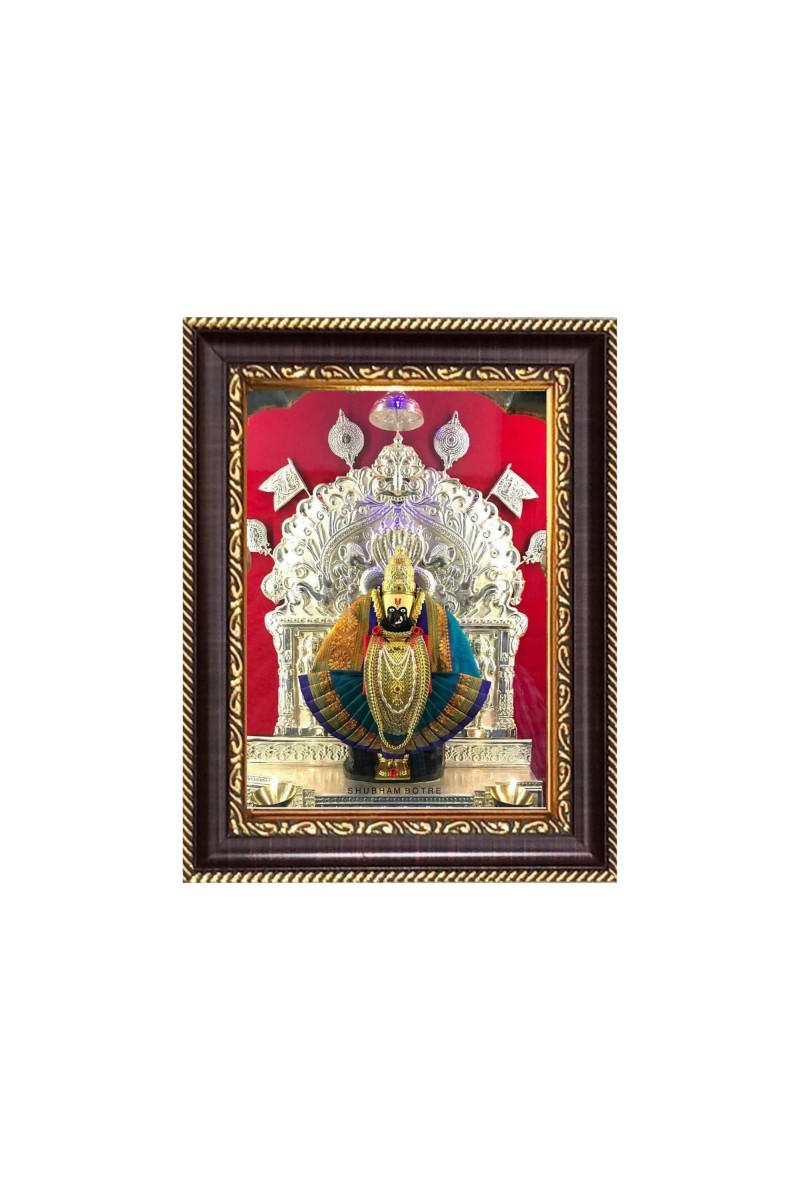 Sri Karvir Niwasini Maha Laxmi Digital Print Photo 6.7x8.7 inches - Vibrant Religious Wall Art for Home, Office and Temple Decor.
