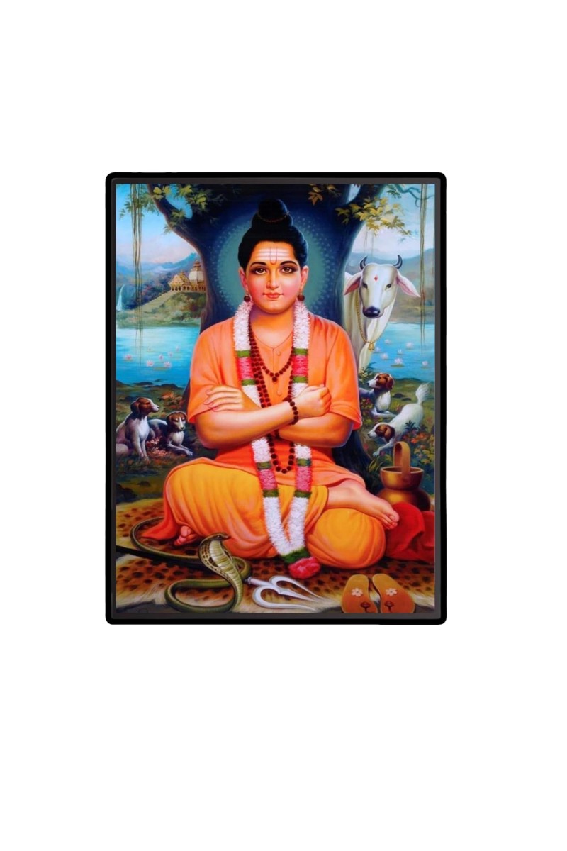 Dattatreya Laminated Photo - 5x7 Inches, Divine Blessings for Home & Office and Temple Decoration