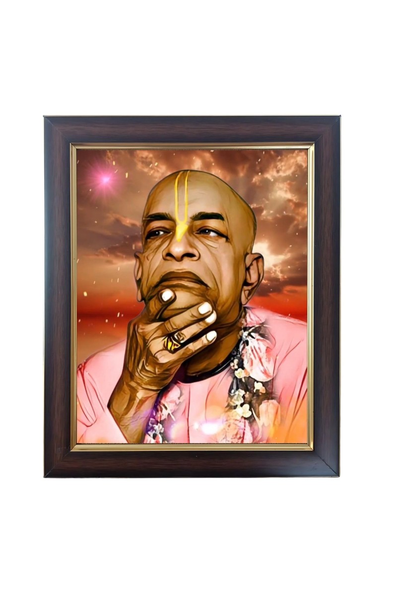 Hitech Sales Bhaktibedanta Swami Prabhupada Photo Frame for Pooja Room, Temple Decor, Home Decoration and Gift
