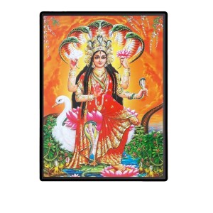 Maa Manasa Laminated Photo - 5x7 Inches, Divine Blessings for Home & Office and Temple Decoration Maa Manasa Laminated Photo - 5x7 Inches, Divine Blessings for Home & Office and Temple Decoration