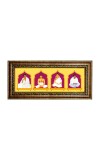 Hitech Sales Anukul Chandra Thakur Pariwar, Barda, Barama, Anukul Thakur, Babai Da - Photos in One Religious Photo Frame (16.6 x 6.6 inches, Golden, Pvc Frame)