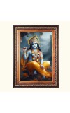 Sri Krishna Color Photo 10x14 Inch - Vibrant Religious Wall Art for Home or Office Decor.