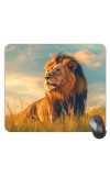 Customized Wild Lion Picture Sublimation Mouse Pad | 8 X 7.5 Inch | Smooth Cloth Surface | Non-Slip Rubber Base | Personalized Mousepad for Laptop & Desktop (F17104)