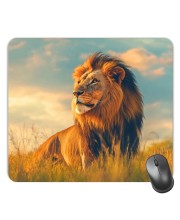 Customized Wild Lion Picture Sublimation Mouse Pad | 8 X 7.5 Inch | Smooth Cloth Surface | Non-Slip Rubber Base | Personalized Mousepad for Laptop & Desktop (F17104)