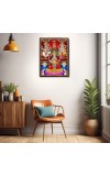 Lakshmi Saraswati & Ganesh Laminated Photo - 5x7 Inches, Divine Blessings for Home & Office and Temple Decoration