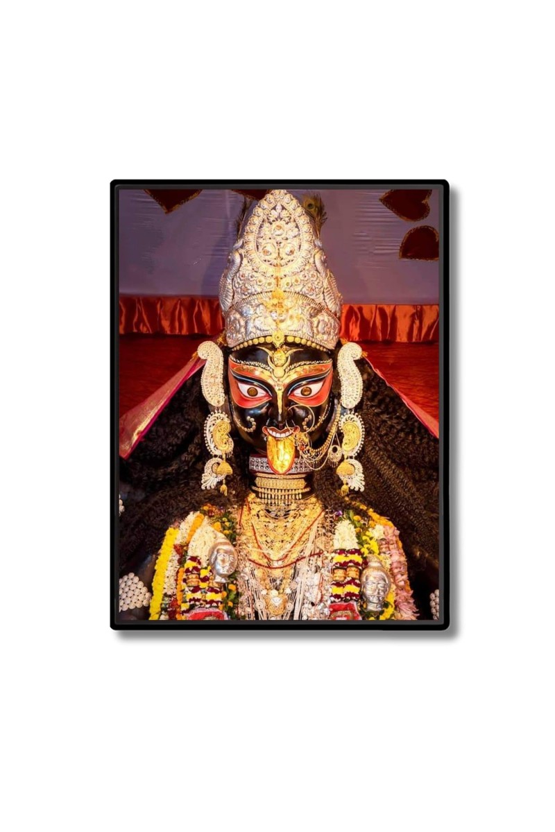 Boro Maa Laminated Photo - 9x11 Inches, Divine Blessings for Home & Office and Temple Decoration