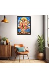 Panchamukhi Hanuman Laminated Photo - 11x13 Inches, Divine Blessings for Home & Office and Temple Decoration
