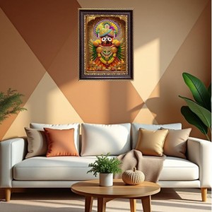 Lord Jagannath Digital Print Photo 6.7x8.7 inches (I6017) - Vibrant Religious Wall Art for Home or Office Decor.