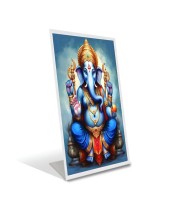 Car Desk/Table Top Lord Ganesh Acrylic L-Style Photo Stand - 2.5x3.5 Inches, Compact And Stylish Spiritual Display (F6732)
