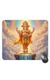 Customized Lord Ganesha Picture Sublimation Mouse Pad | 8 X 7.5 Inch | Smooth Cloth Surface | Non-Slip Rubber Base | Personalized Mousepad for Laptop & Desktop (F17140)