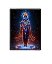 Krishna Laminated Photo - 5x7 Inches, Divine Blessings for Home & Office and Temple Decoration