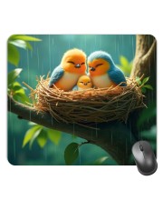 Customized Beautiful Birds Picture Sublimation Mouse Pad | 8 X 7.5 Inch | Smooth Cloth Surface | Non-Slip Rubber Base | Personalized Mousepad for Laptop & Desktop (F17274)