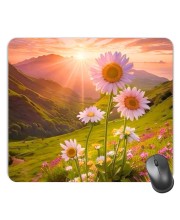 Customized Beautiful Flowers Picture Sublimation Mouse Pad | 8 X 7.5 Inch | Smooth Cloth Surface | Non-Slip Rubber Base | Personalized Mousepad for Laptop & Desktop (F17252)