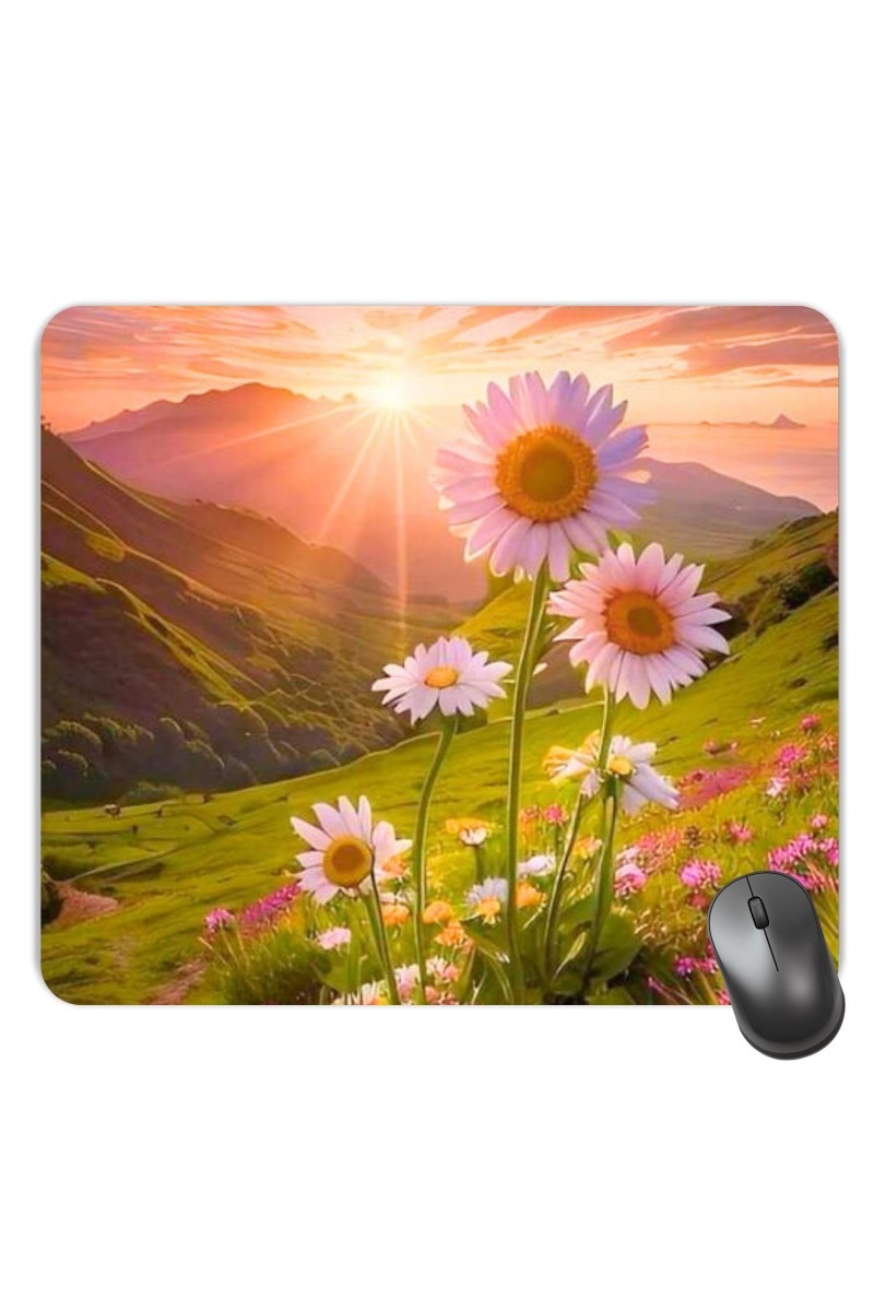 Customized Beautiful Flowers Picture Sublimation Mouse Pad | 8 X 7.5 Inch | Smooth Cloth Surface | Non-Slip Rubber Base | Personalized Mousepad for Laptop & Desktop (F17252)