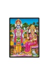 Vishnu Lakshmi Laminated Photo - 9x11 Inches, Divine Blessings for Home & Office and Temple Decoration