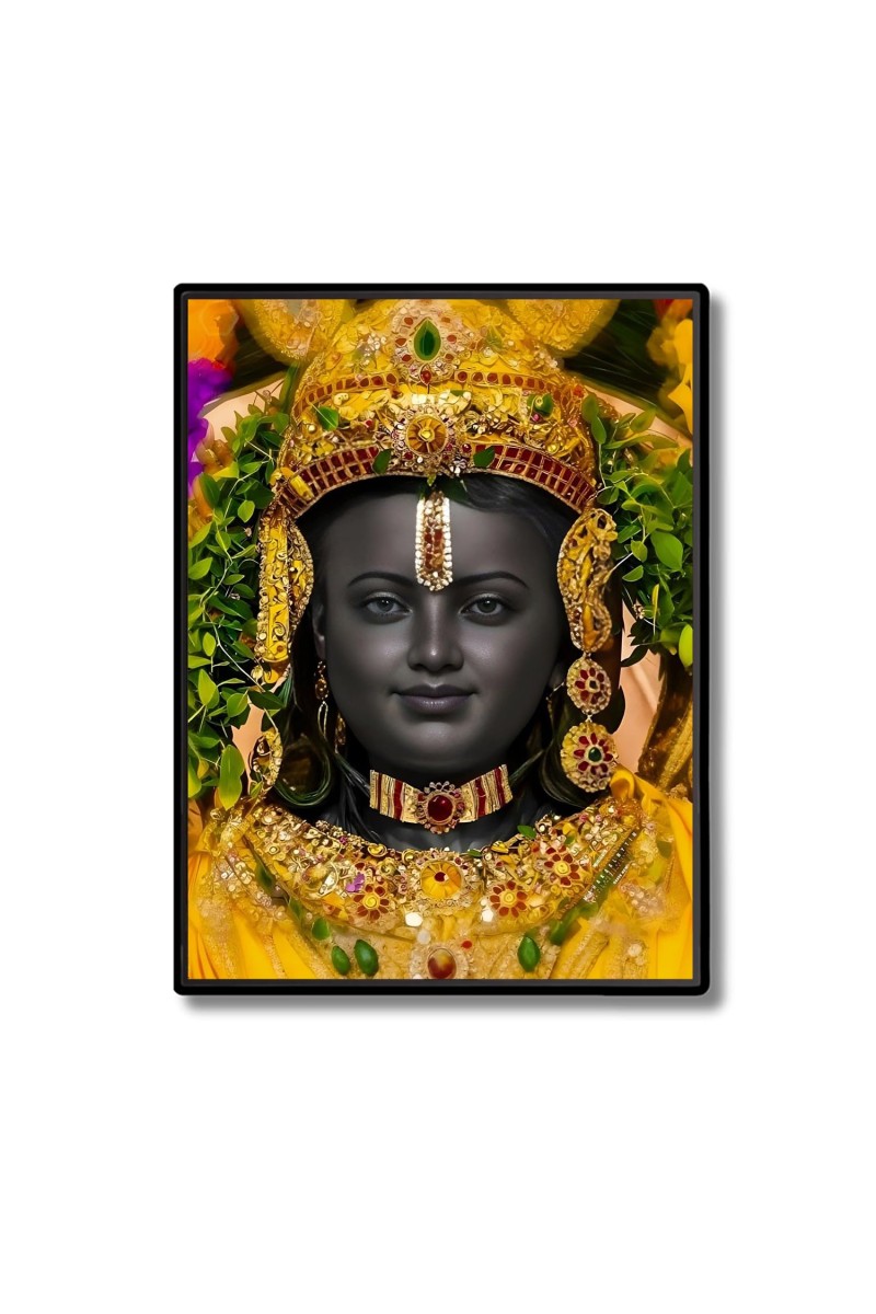 Ram Lalla Laminated Photo - 7x9 Inches, Divine Blessings for Home & Office and Temple Decoration
