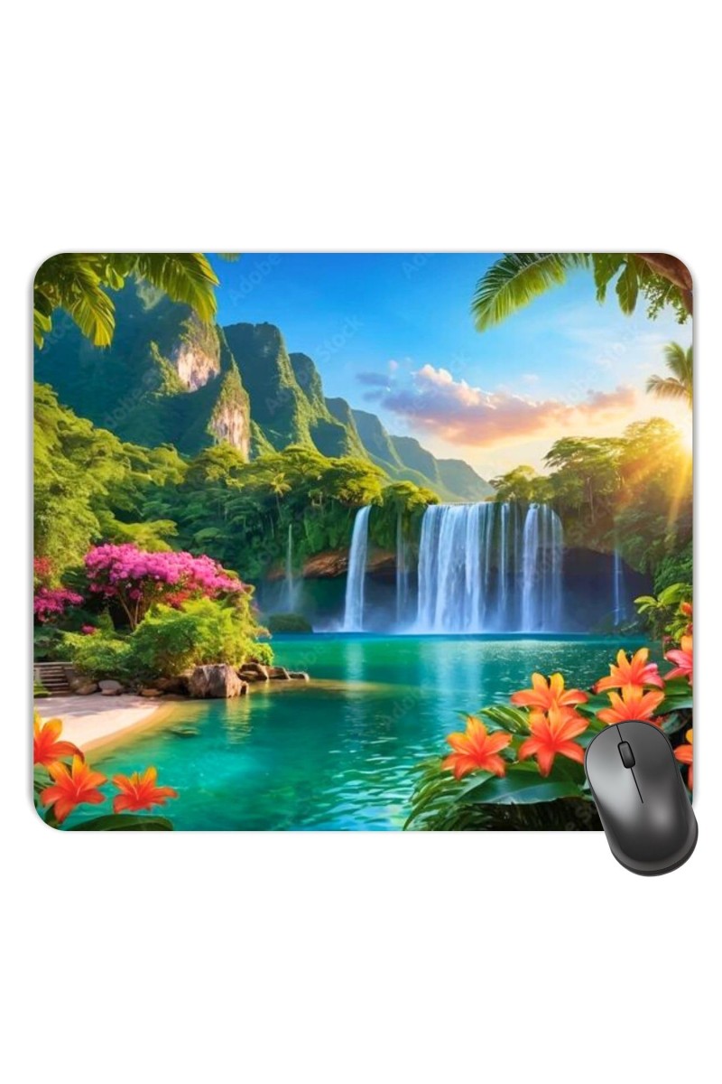 Customized Serenity of Nature Picture Sublimation Mouse Pad | 8 X 7.5 Inch | Smooth Cloth Surface | Non-Slip Rubber Base | Personalized Mousepad for Laptop & Desktop (F17100)