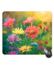 Customized Beautiful Flowers Picture Sublimation Mouse Pad | 8 X 7.5 Inch | Smooth Cloth Surface | Non-Slip Rubber Base | Personalized Mousepad for Laptop & Desktop (F17083)