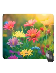 Customized Beautiful Flowers Picture Sublimation Mouse Pad | 8 X 7.5 Inch | Smooth Cloth Surface | Non-Slip Rubber Base | Personalized Mousepad for Laptop & Desktop (F17083)