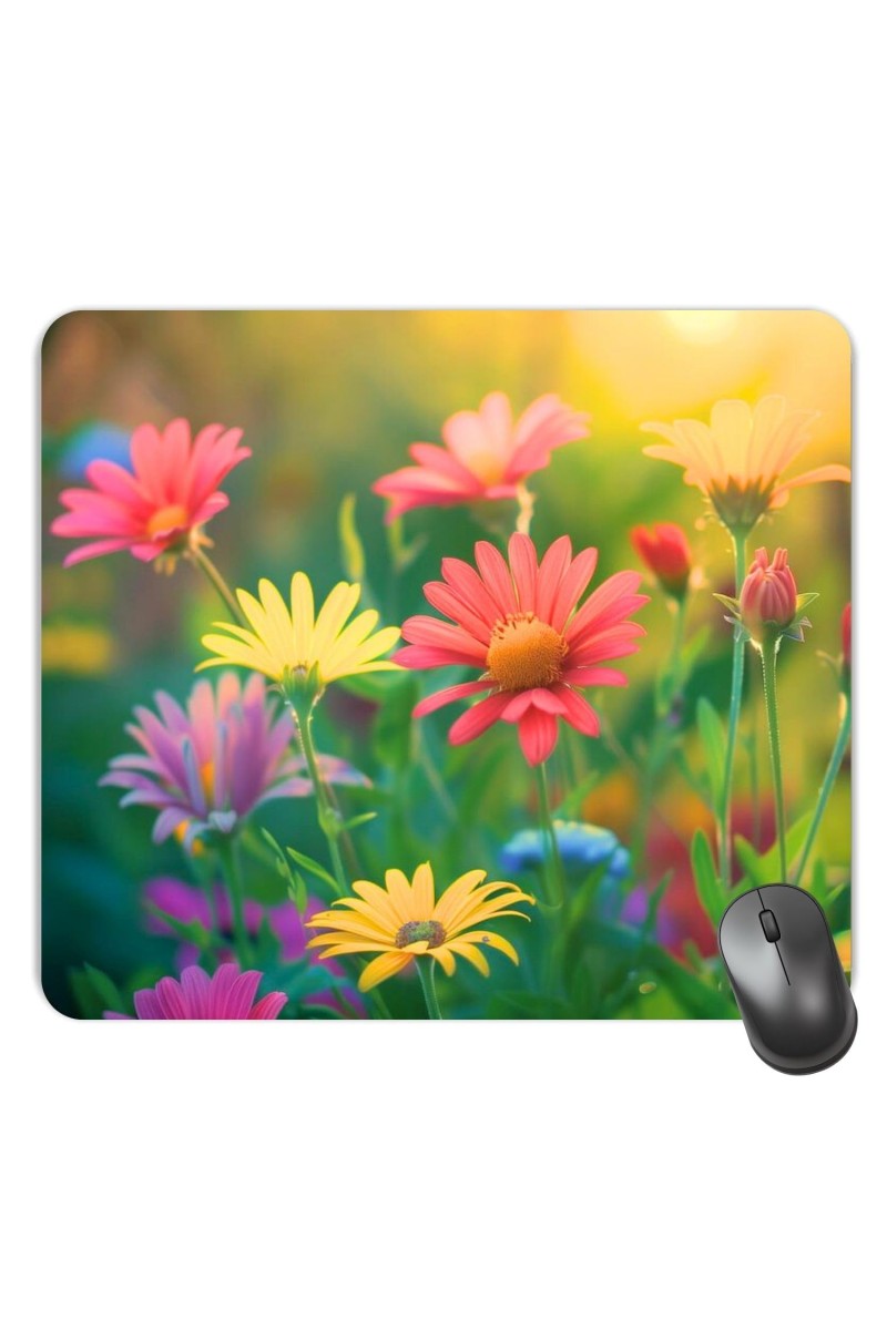Customized Beautiful Flowers Picture Sublimation Mouse Pad | 8 X 7.5 Inch | Smooth Cloth Surface | Non-Slip Rubber Base | Personalized Mousepad for Laptop & Desktop (F17083)