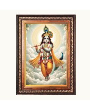 Sri Krishna Color Photo 10x14 Inch - Vibrant Religious Wall Art for Home or Office Decor.