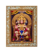 Lord Hanuman Ji Digital Print Photo 6.7x8.7 inches (I6079) - Vibrant Religious Wall Art for Home or Office Decor.