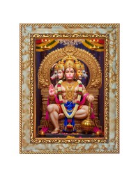 Lord Hanuman Ji Digital Print Photo 10.7x12.7 inches (I6079) - Vibrant Religious Wall Art for Home or Office Decor.