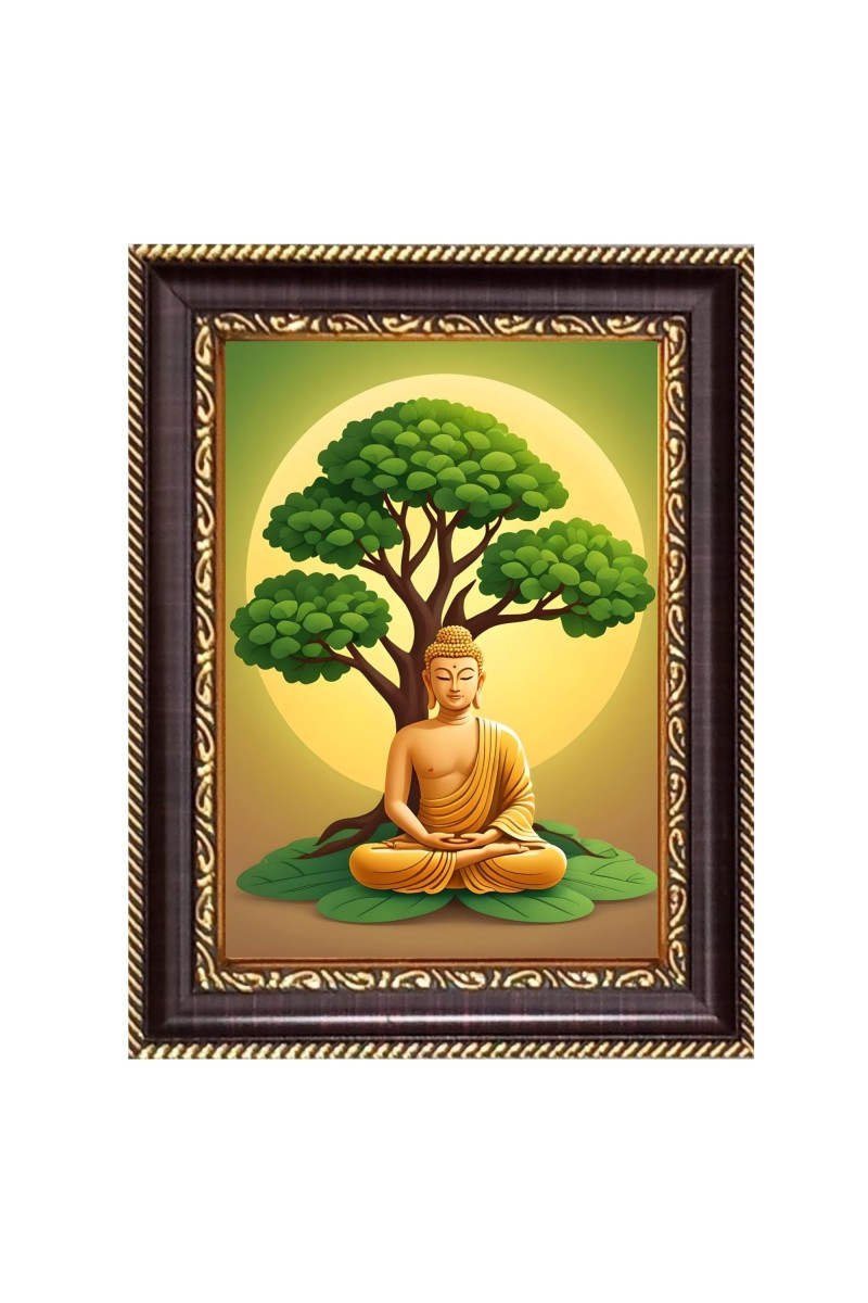 Gautam Buddha Digital Print Photo 6.7x8.7 inches (I6044) - Vibrant Religious Wall Art for Home or Office Decor.