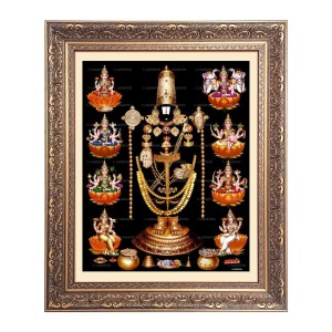 Lord Tirupati and Other Godess Big Photo Frame - 16x20 Inches for Home & Office Decoration Lord Tirupati and Other Godess Big Photo Frame - 16x20 Inches for Home & Office Decoration