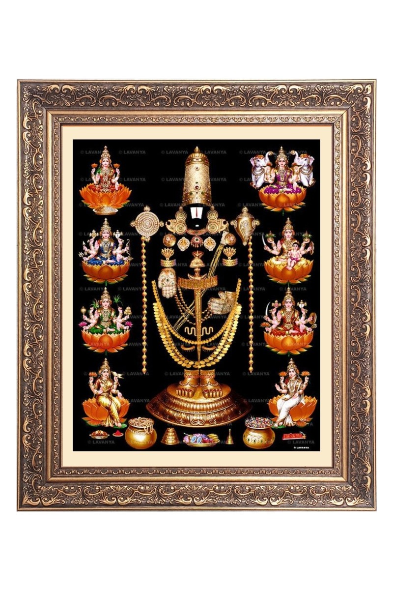 Lord Tirupati and Other Godess Big Photo Frame - 24x28 Inches for Home & Office Decoration