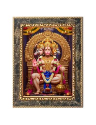 Lord Hanuman Ji Digital Print Photo 6.7x8.7 inches - Vibrant Religious Wall Art for Home or Office Decor.