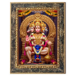 Lord Hanuman Ji Digital Print Photo 8.7x10.7 inches (I6080) - Vibrant Religious Wall Art for Home or Office Decor.
